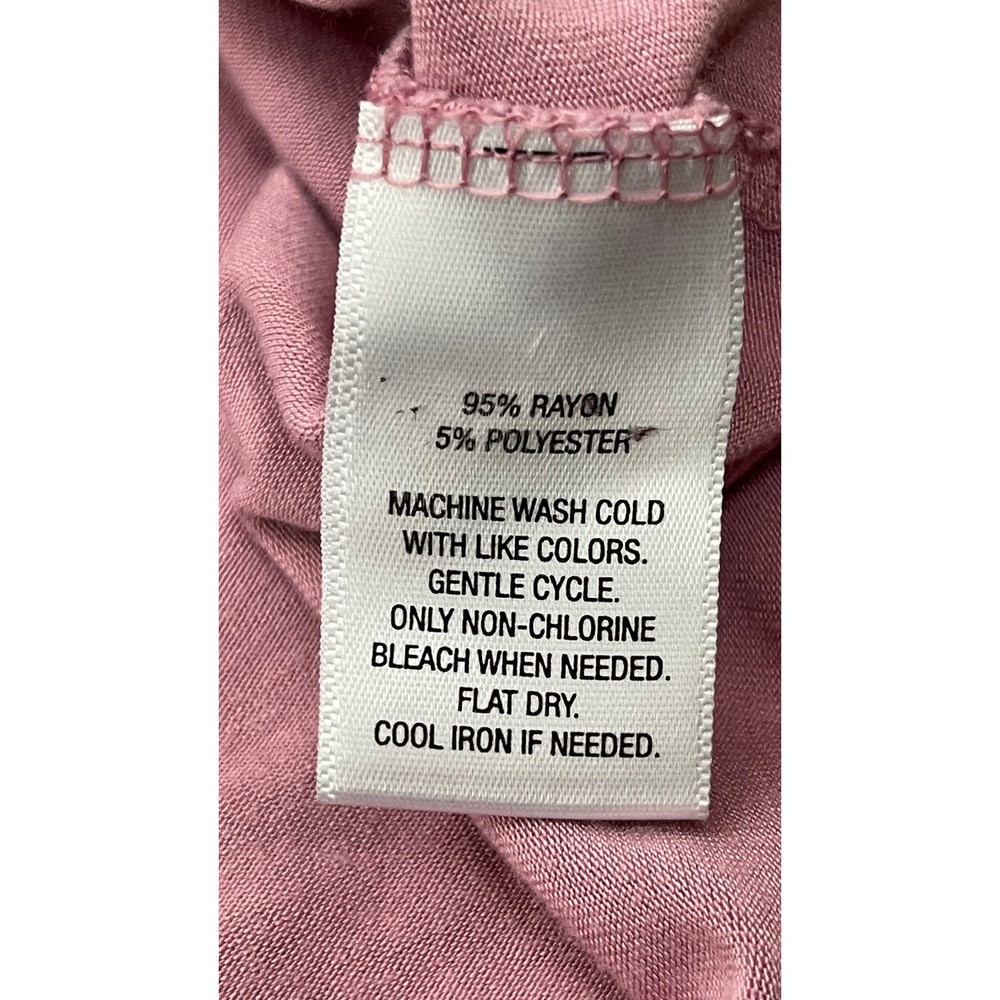 Madison Grey Puff Sleeve Top Women XL Mauve Pink Good Pleated Knit crew neck Tee - Picture 6 of 11